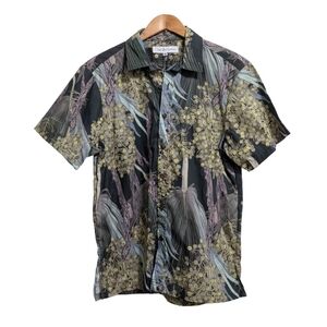 NWT New David Shepard men's Aloha Hawaiian dress shirt top Loulu Palm Size M